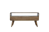 Curved Grey Washed Media Unit NOVEX FURNITURES
