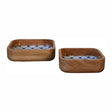 Blue and White Square Bowl Set of 2 NOVEX FURNITURES