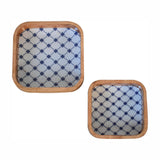 Blue and White Square Bowl Set of 2 NOVEX FURNITURES