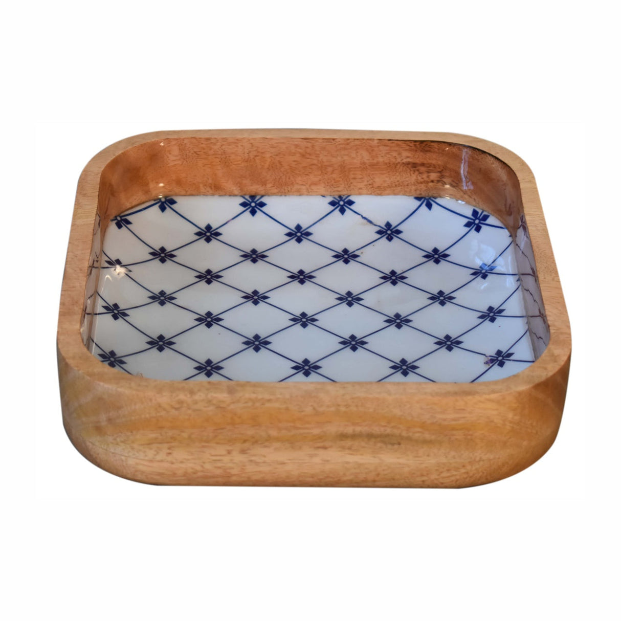 Blue and White Square Bowl Set of 2 NOVEX FURNITURES