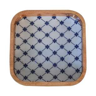 Blue and White Square Bowl Set of 2 NOVEX FURNITURES