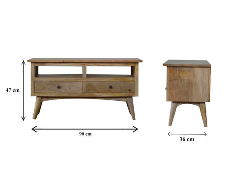 2 Drawer 2 Slot Media Unit NOVEX FURNITURES