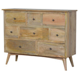 Oak-ish Solid Wood 8 Drawer Chest NOVEX FURNITURES