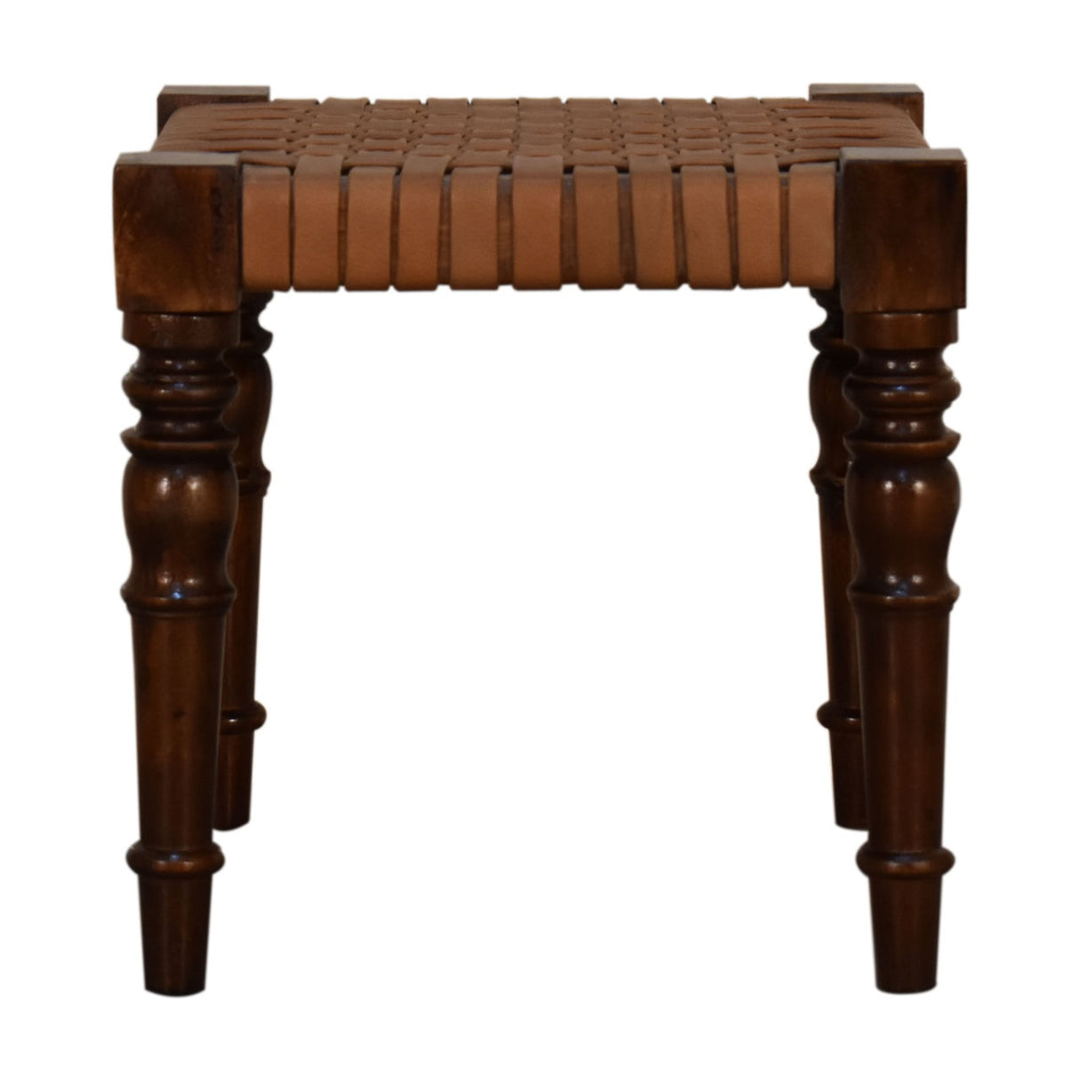 Woven Leather Footstool NOVEX FURNITURES