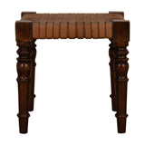 Woven Leather Footstool NOVEX FURNITURES