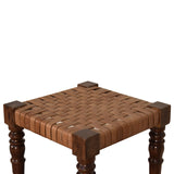Woven Leather Footstool NOVEX FURNITURES