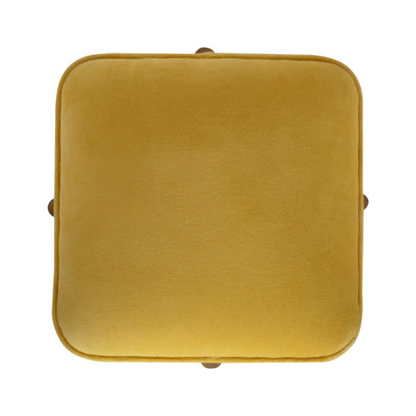 Mustard Velvet Solid Footstool NOVEX FURNITURES