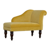 Mustard Velvet Chaise NOVEX FURNITURES