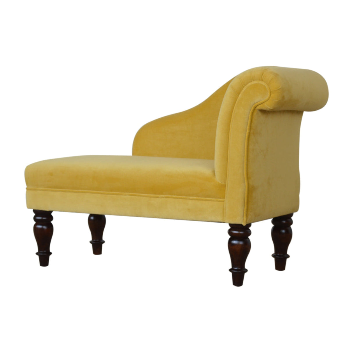 Mustard Velvet Chaise NOVEX FURNITURES