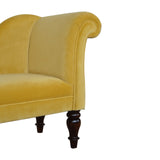 Mustard Velvet Chaise NOVEX FURNITURES