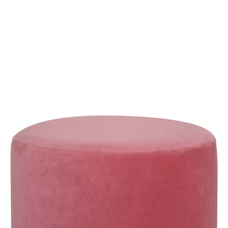 Large Pink Footstool with Gold Base NOVEX FURNITURES