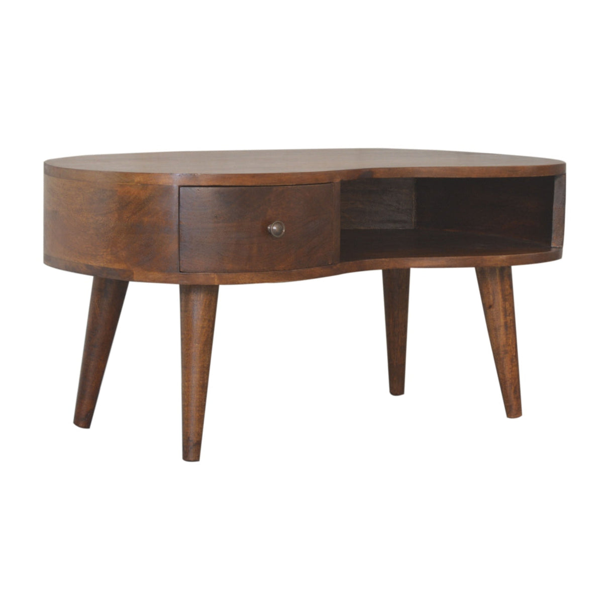 Chestnut Wave Coffee Table - NOVEX FURNITURE