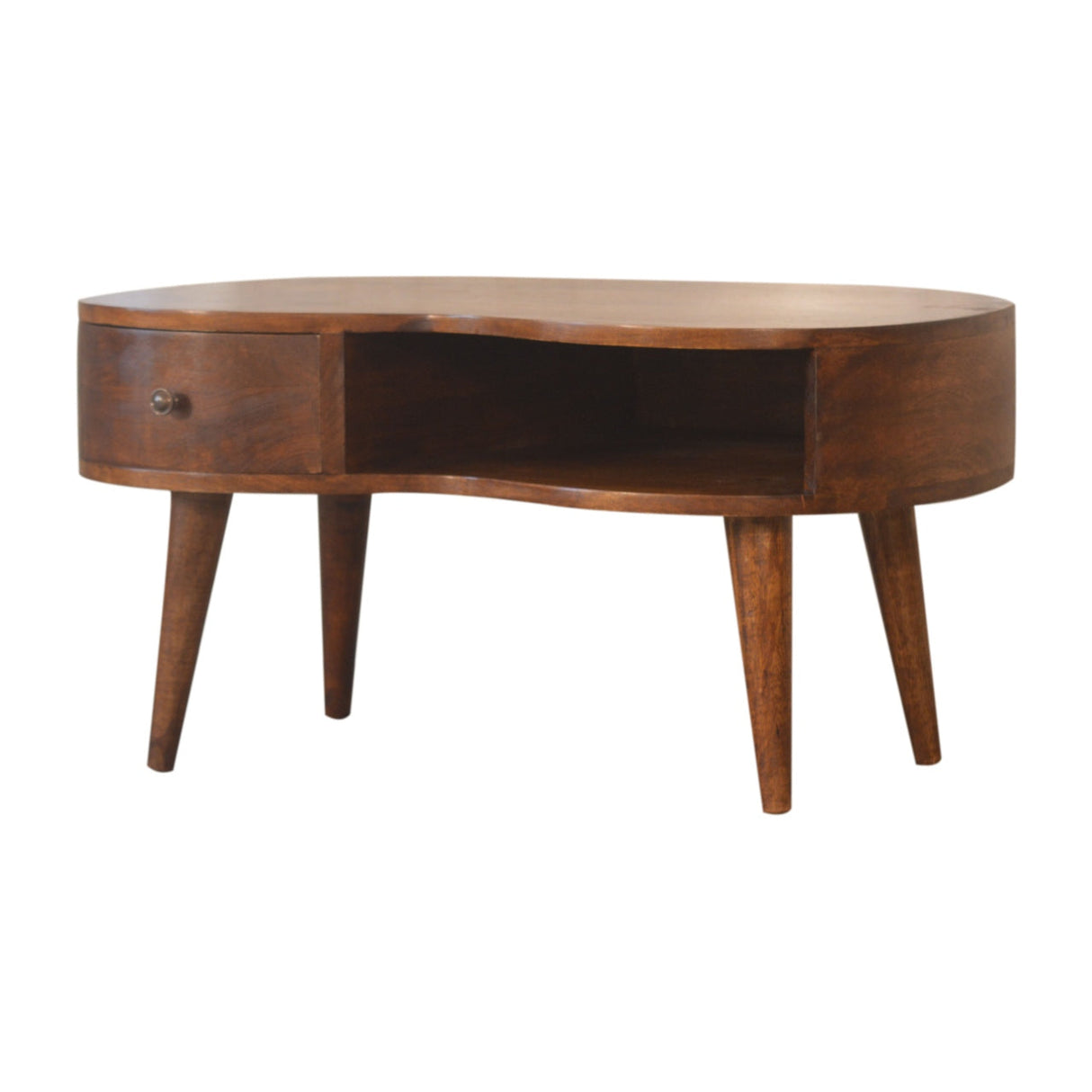 Chestnut Wave Coffee Table - NOVEX FURNITURE