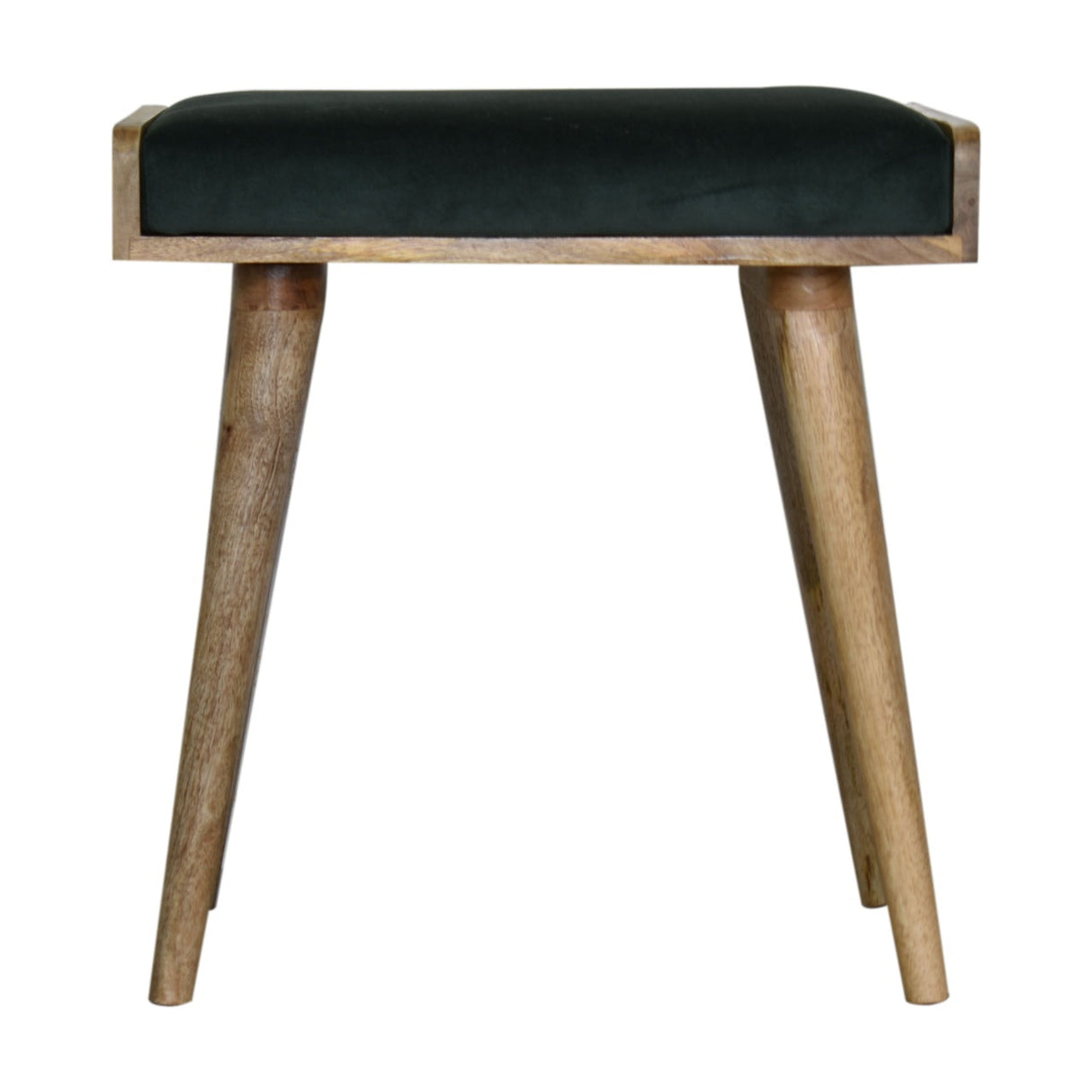 Emerald Velvet Tray Style Footstool NOVEX FURNITURES