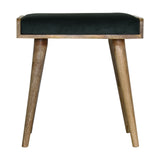 Emerald Velvet Tray Style Footstool NOVEX FURNITURES