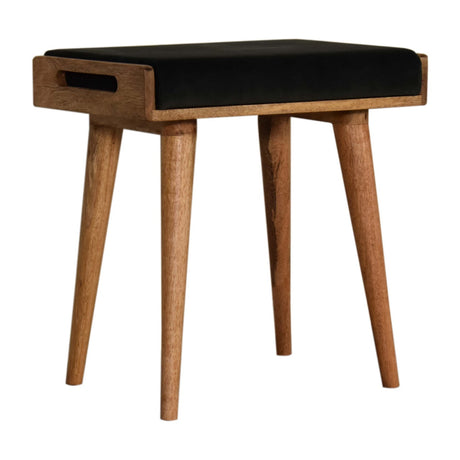 Emerald Velvet Tray Style Footstool NOVEX FURNITURES
