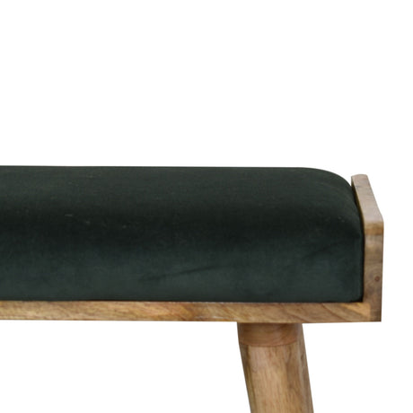 Emerald Velvet Tray Style Footstool NOVEX FURNITURES