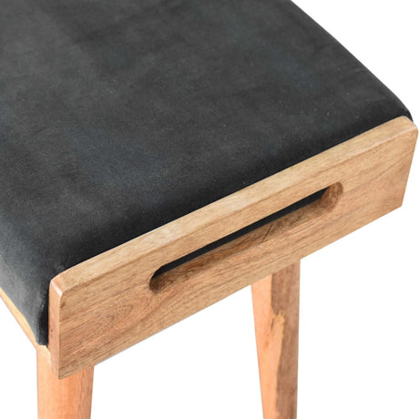 Emerald Velvet Tray Style Footstool NOVEX FURNITURES