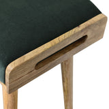 Emerald Velvet Tray Style Footstool NOVEX FURNITURES