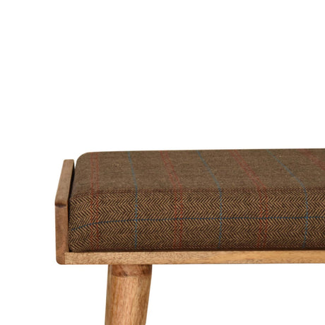 Multi Tweed Tray Style Footstool NOVEX FURNITURES