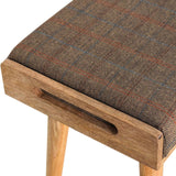 Multi Tweed Tray Style Footstool NOVEX FURNITURES