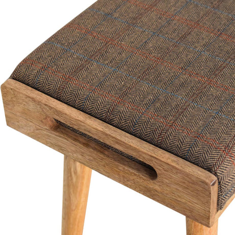 Multi Tweed Tray Style Footstool NOVEX FURNITURES