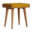 Mustard Velvet Tray Style Footstool NOVEX FURNITURES