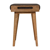 Grey Velvet Tray Style Footstool NOVEX FURNITURE