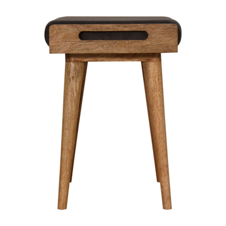 Grey Velvet Tray Style Footstool NOVEX FURNITURE