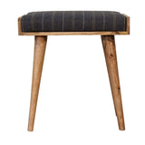 Pewter Tweed Tray Style Footstool NOVEX FURNITURES