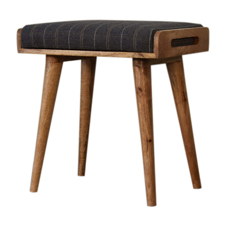 Pewter Tweed Tray Style Footstool NOVEX FURNITURES