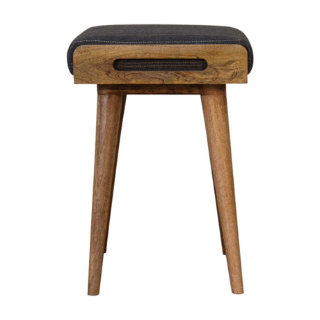 Pewter Tweed Tray Style Footstool NOVEX FURNITURES