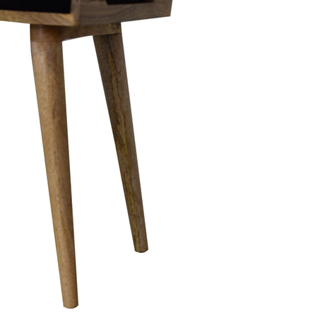 Black Velvet Tray Style Footstool NOVEX FURNITURES