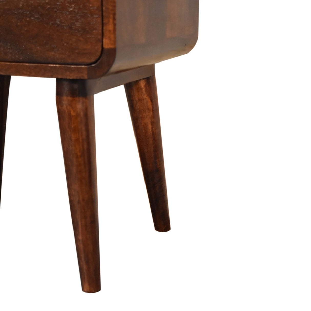 Curved Dark Walnut Bedside NOVEX FURNITURE