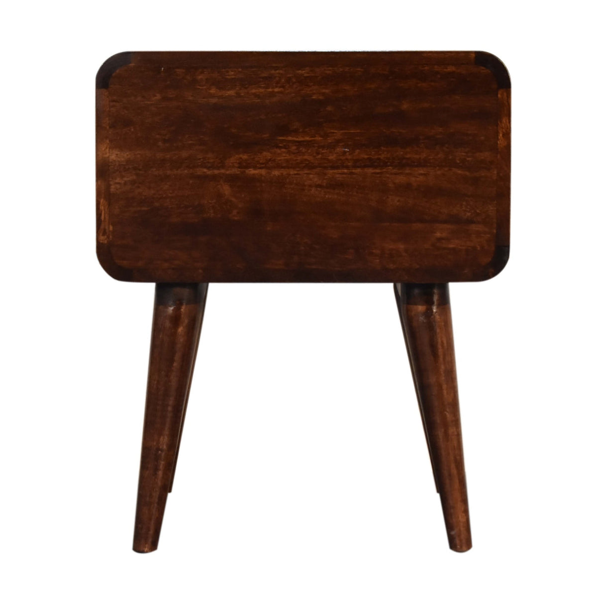 Curved Dark Walnut Bedside NOVEX FURNITURE