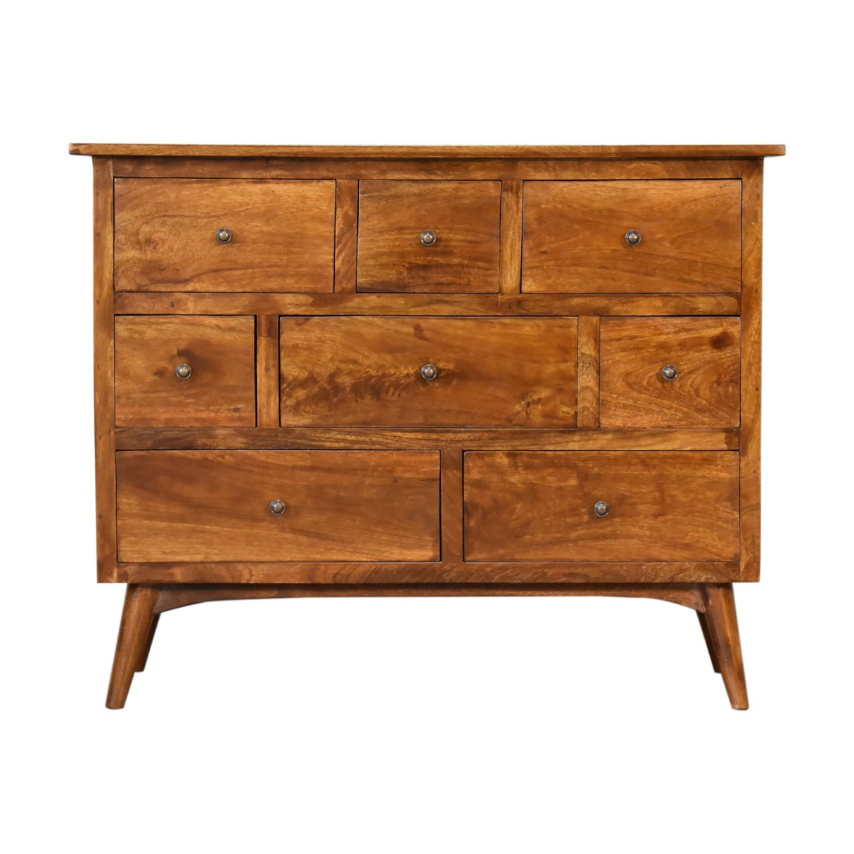 Chestnut Solid Wood 8 Drawer Chest NOVEX FURNITURES