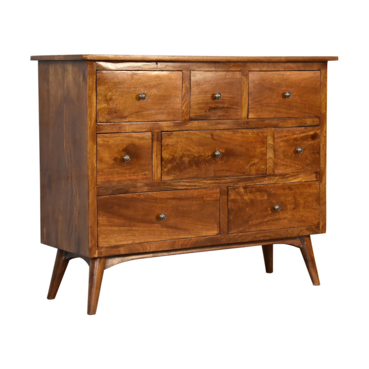 Chestnut Solid Wood 8 Drawer Chest NOVEX FURNITURES