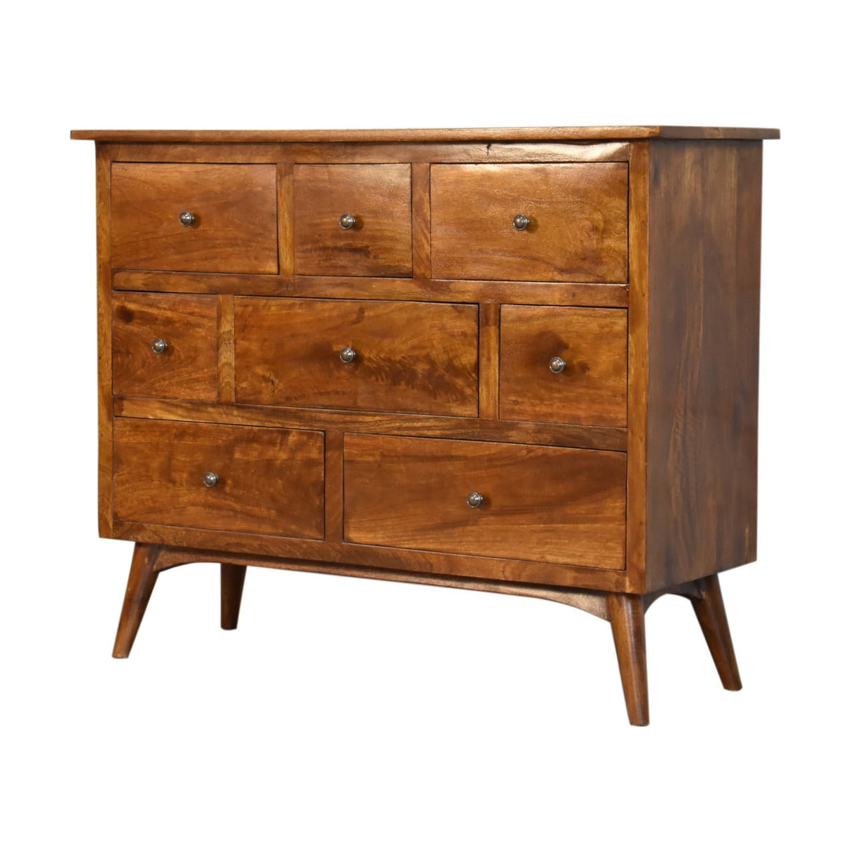 Chestnut Solid Wood 8 Drawer Chest NOVEX FURNITURES