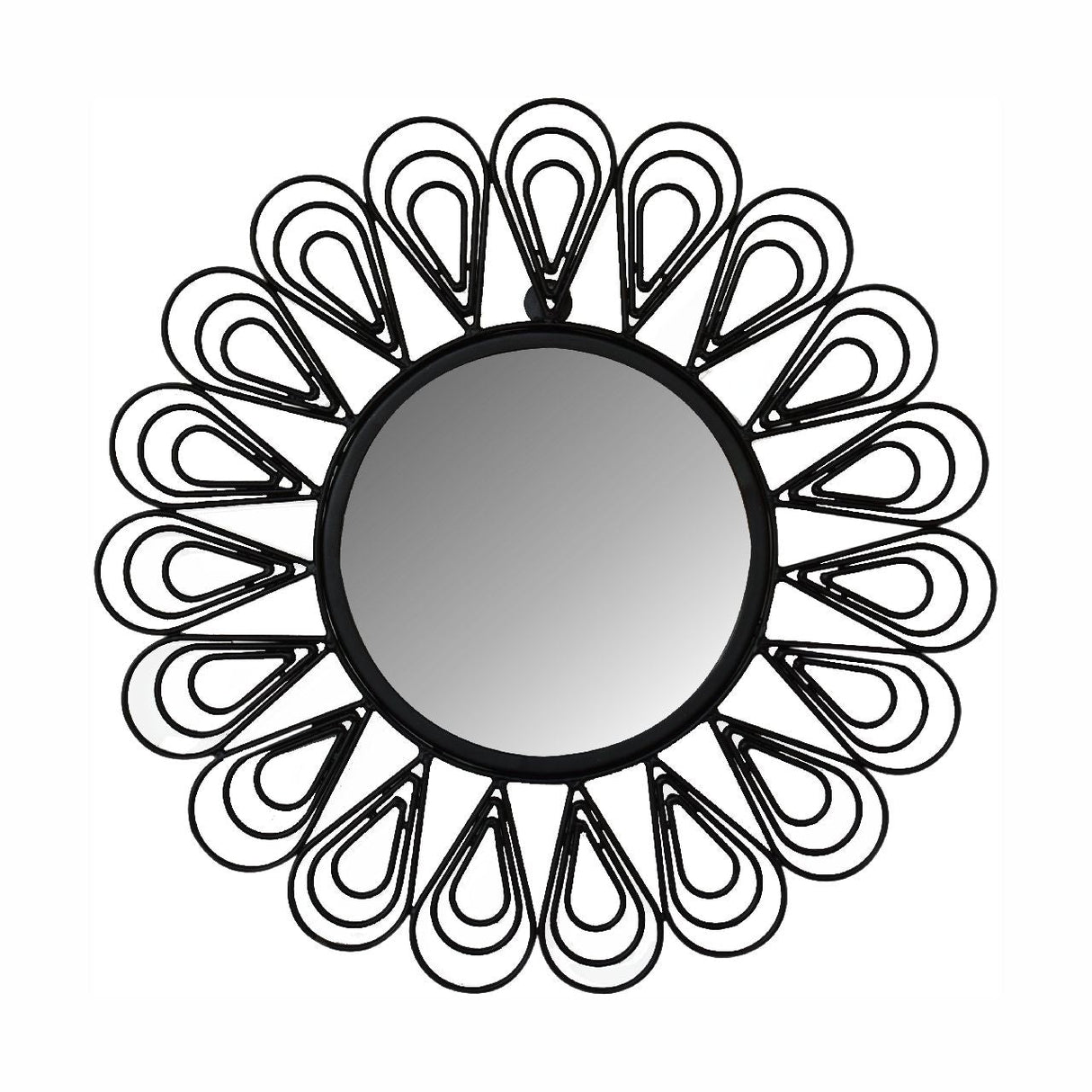 Black Coated Wired Flower Mirror NOVEX FURNITURES