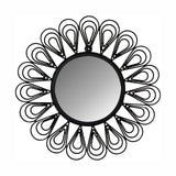 Black Coated Wired Flower Mirror NOVEX FURNITURES