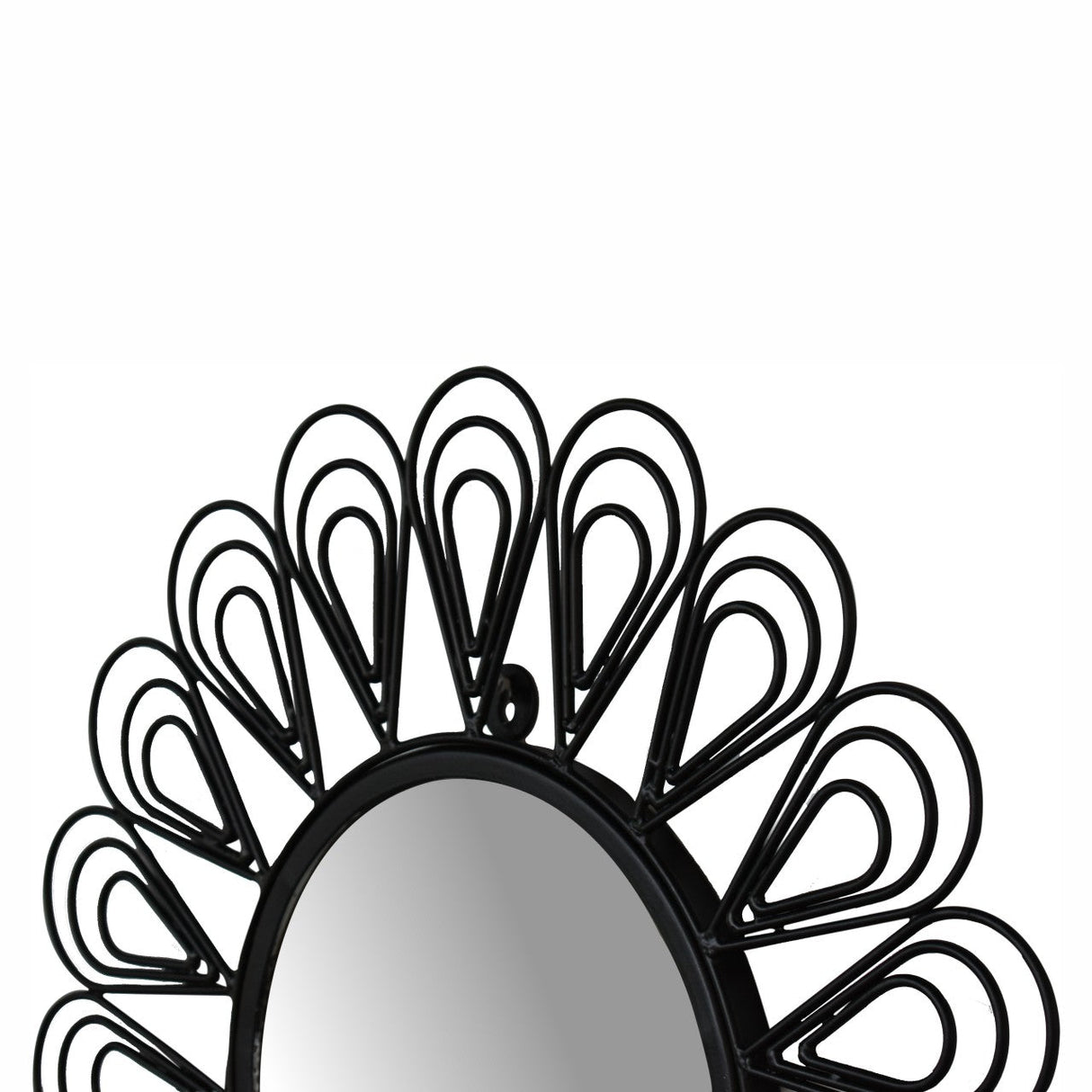 Black Coated Wired Flower Mirror NOVEX FURNITURES