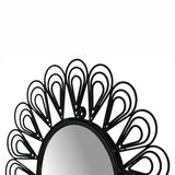 Black Coated Wired Flower Mirror NOVEX FURNITURES