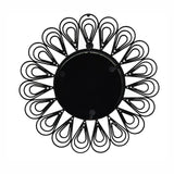 Black Coated Wired Flower Mirror NOVEX FURNITURES