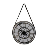 White Chrome Hanging Wall Clock