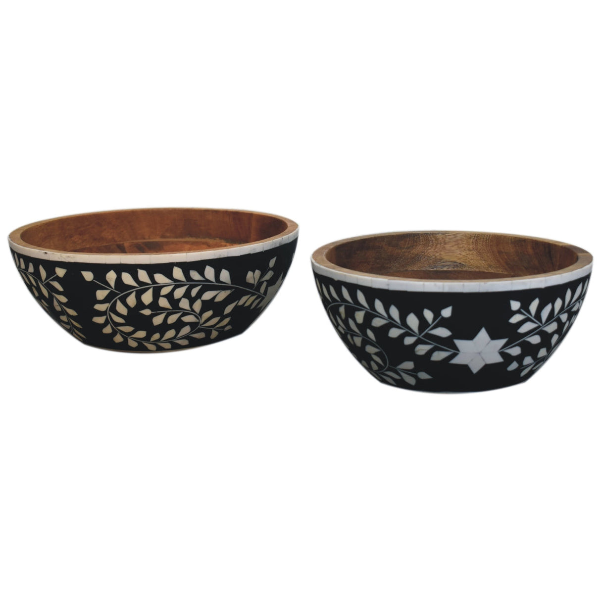 Floral Resin Inlay Bowl Set NOVEX FURNITURES