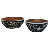 Floral Resin Inlay Bowl Set NOVEX FURNITURES
