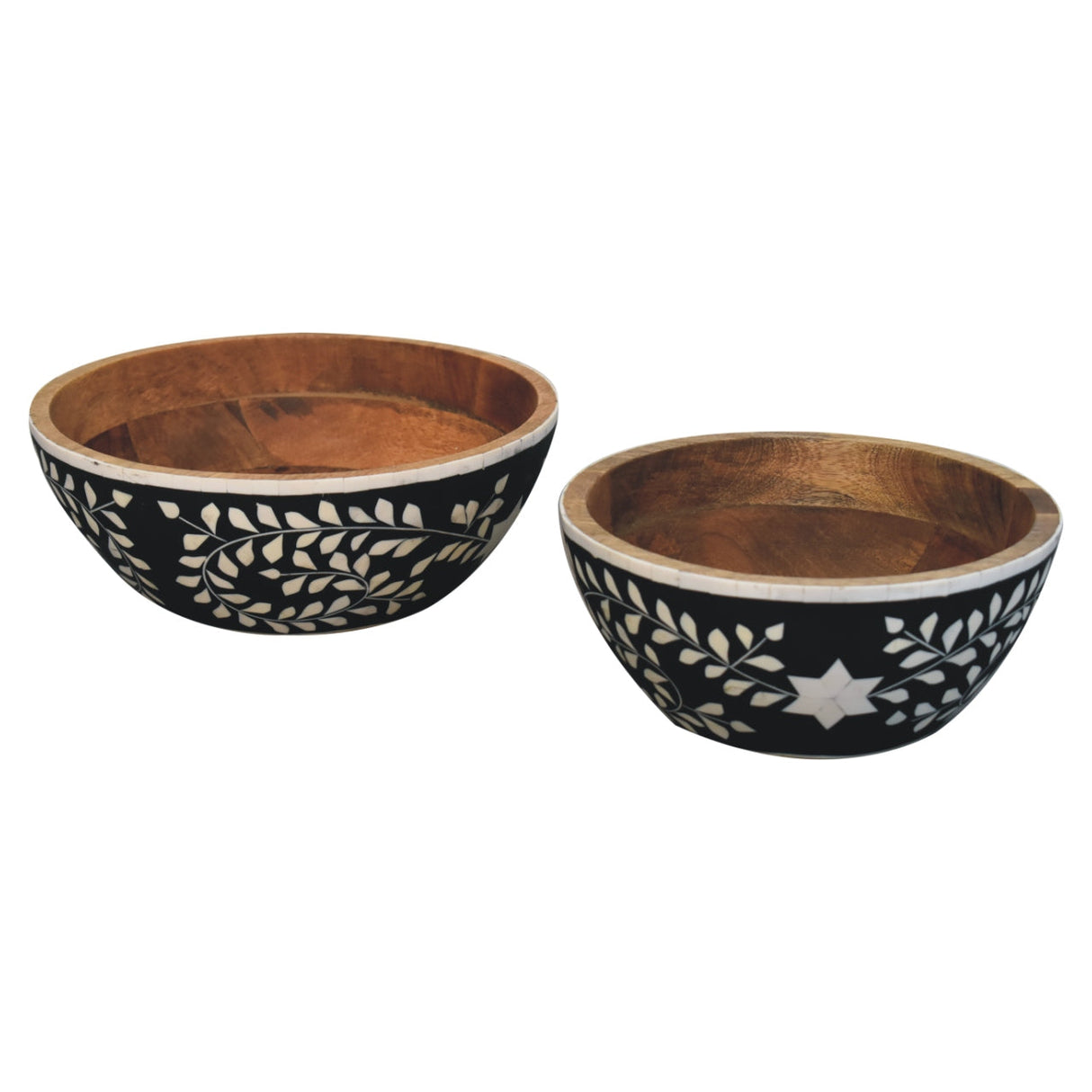 Floral Resin Inlay Bowl Set NOVEX FURNITURES