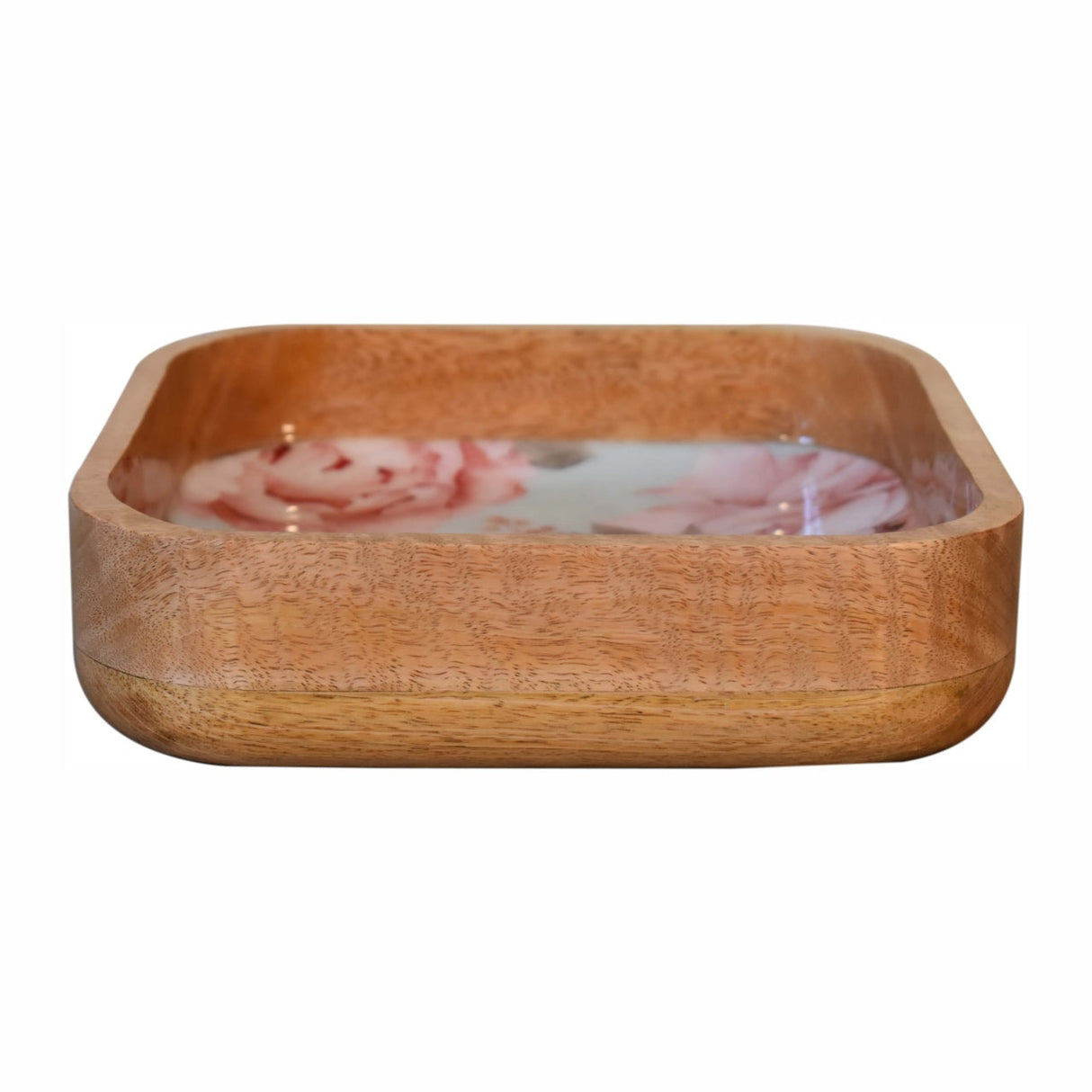 Pink Floral Square Bowl Set of 2 NOVEX FURNITURES
