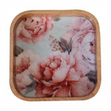 Pink Floral Square Bowl Set of 2 NOVEX FURNITURES