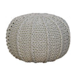 Grey Cable Pouffe NOVEX FURNITURES